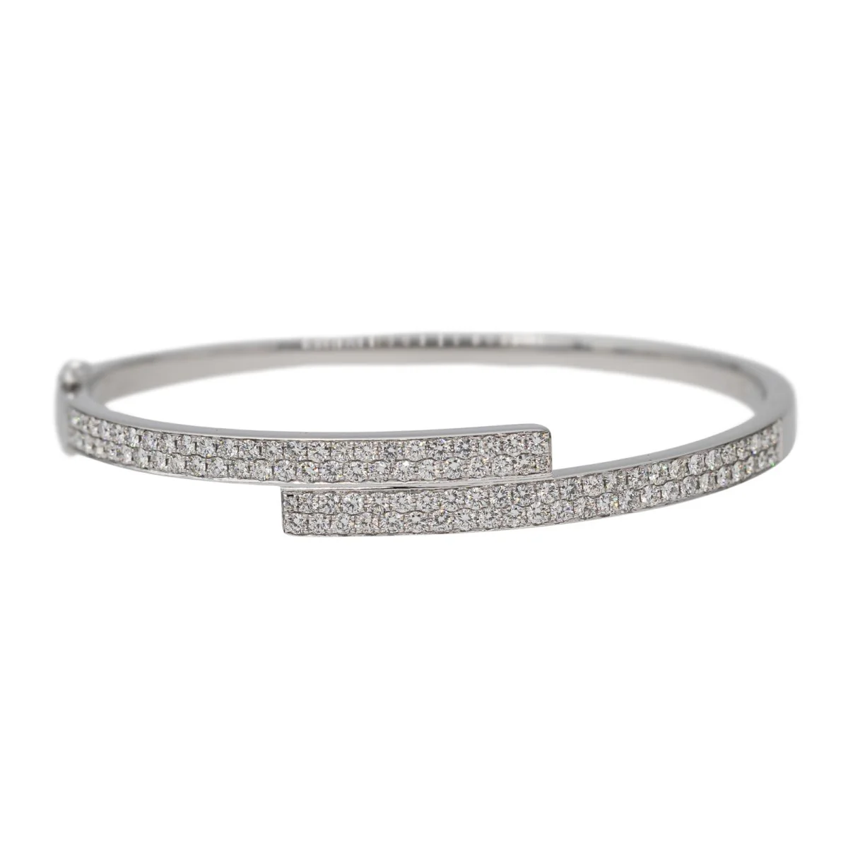 Bracelet Jonc en Or blanc et Diamant
