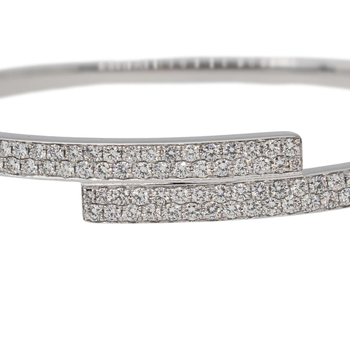 Bracelet Jonc en Or blanc et Diamant - Image 3