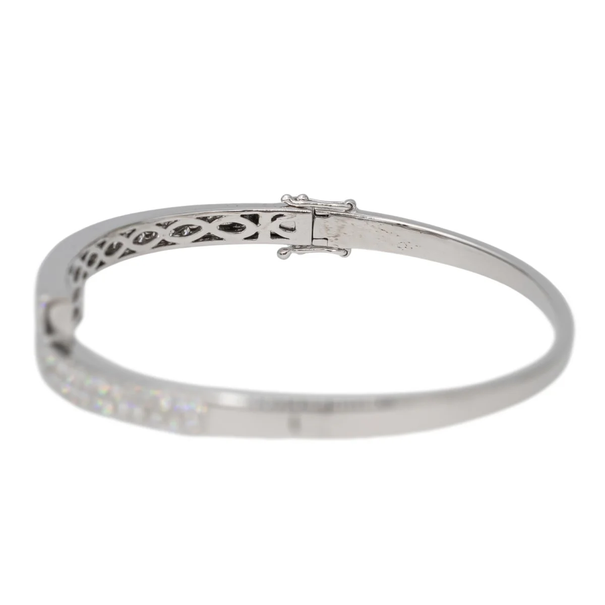 Bracelet Jonc en Or blanc et Diamant - Image 4