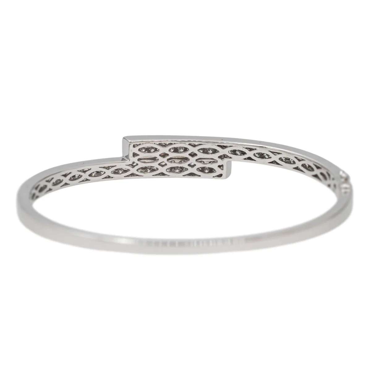 Bracelet Jonc en Or blanc et Diamant - Image 5