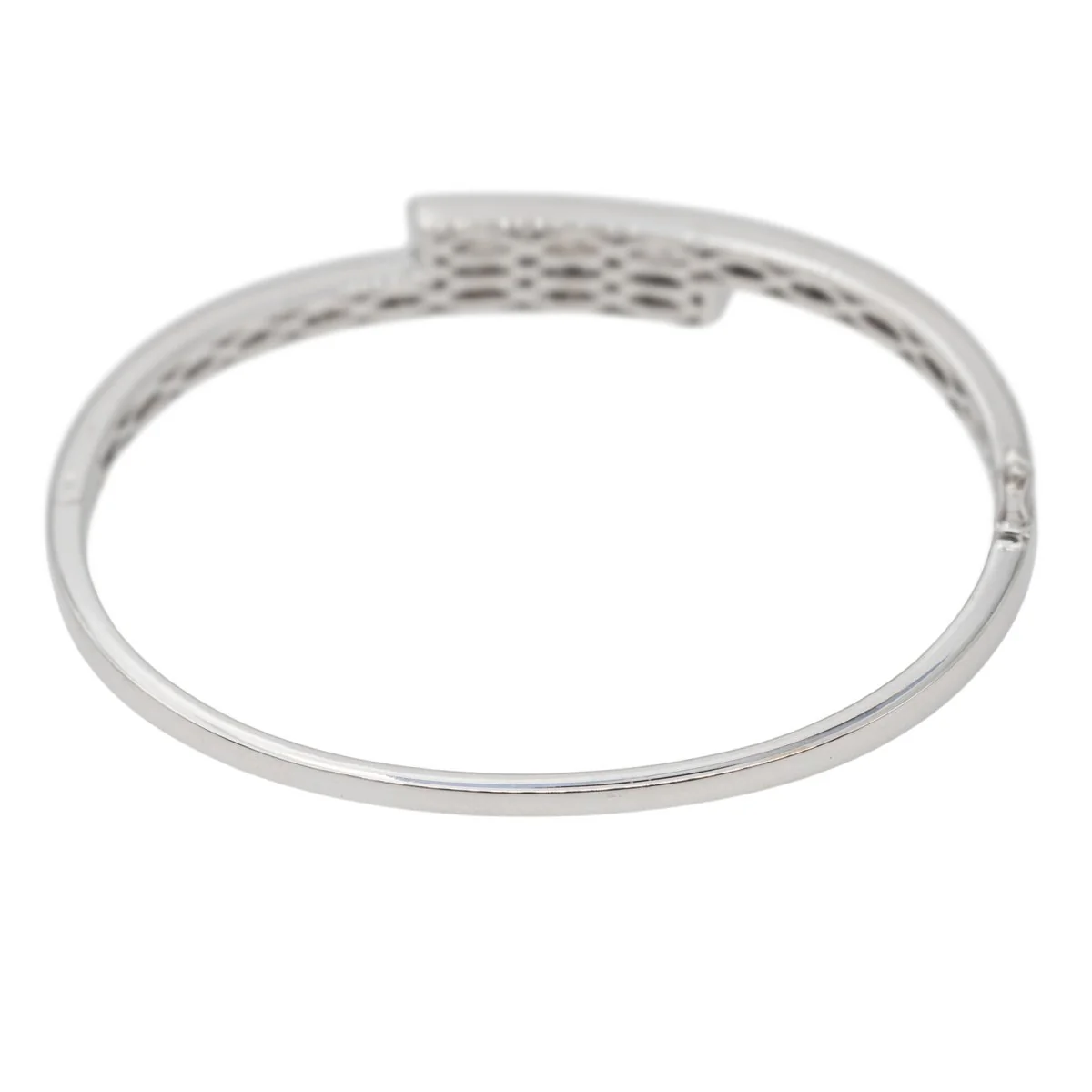 Bracelet Jonc en Or blanc et Diamant - Image 6
