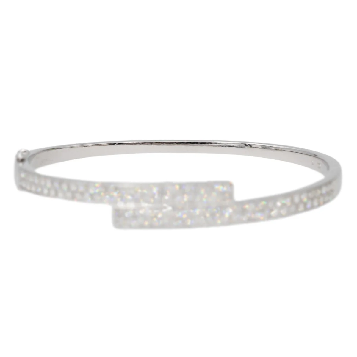 Bracelet Jonc en Or blanc et Diamant - Image 8