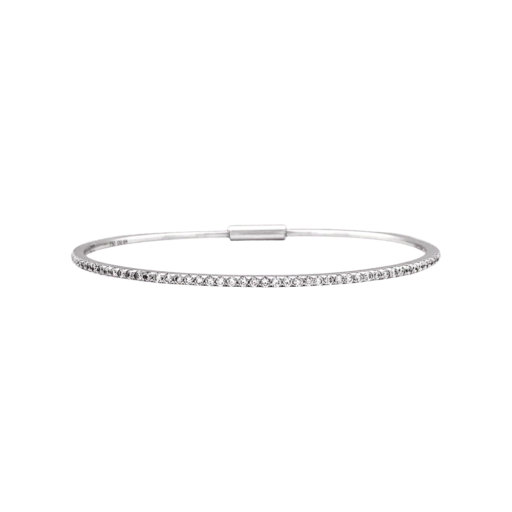 Bracelet Jonc en or blanc et diamants