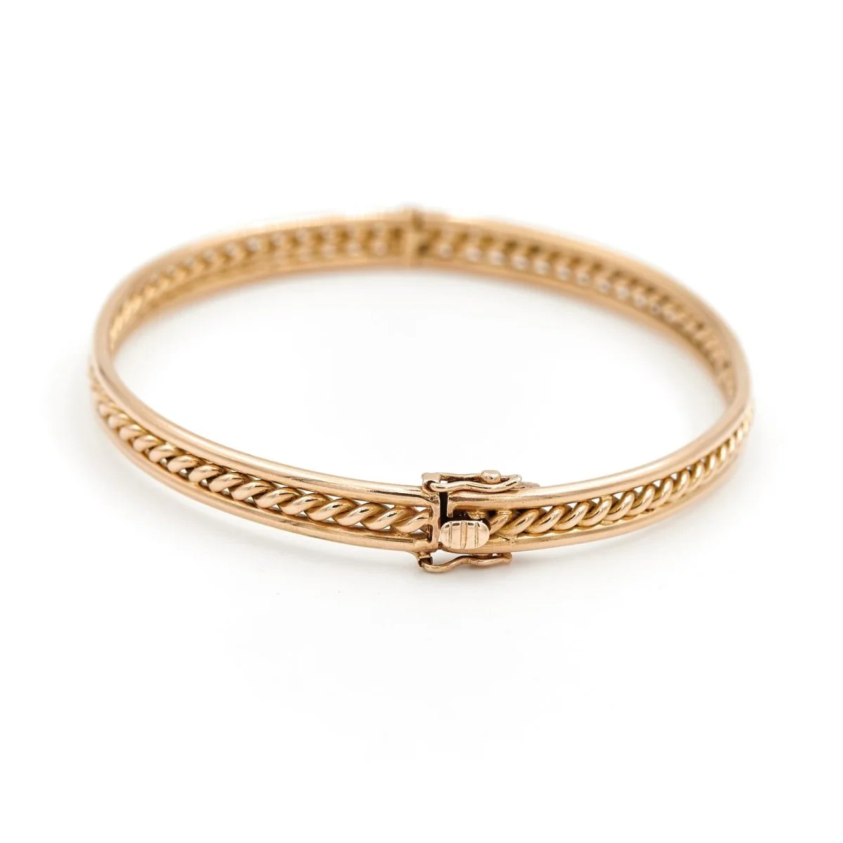 Bracelet Jonc torsade en or jaune - Image 3