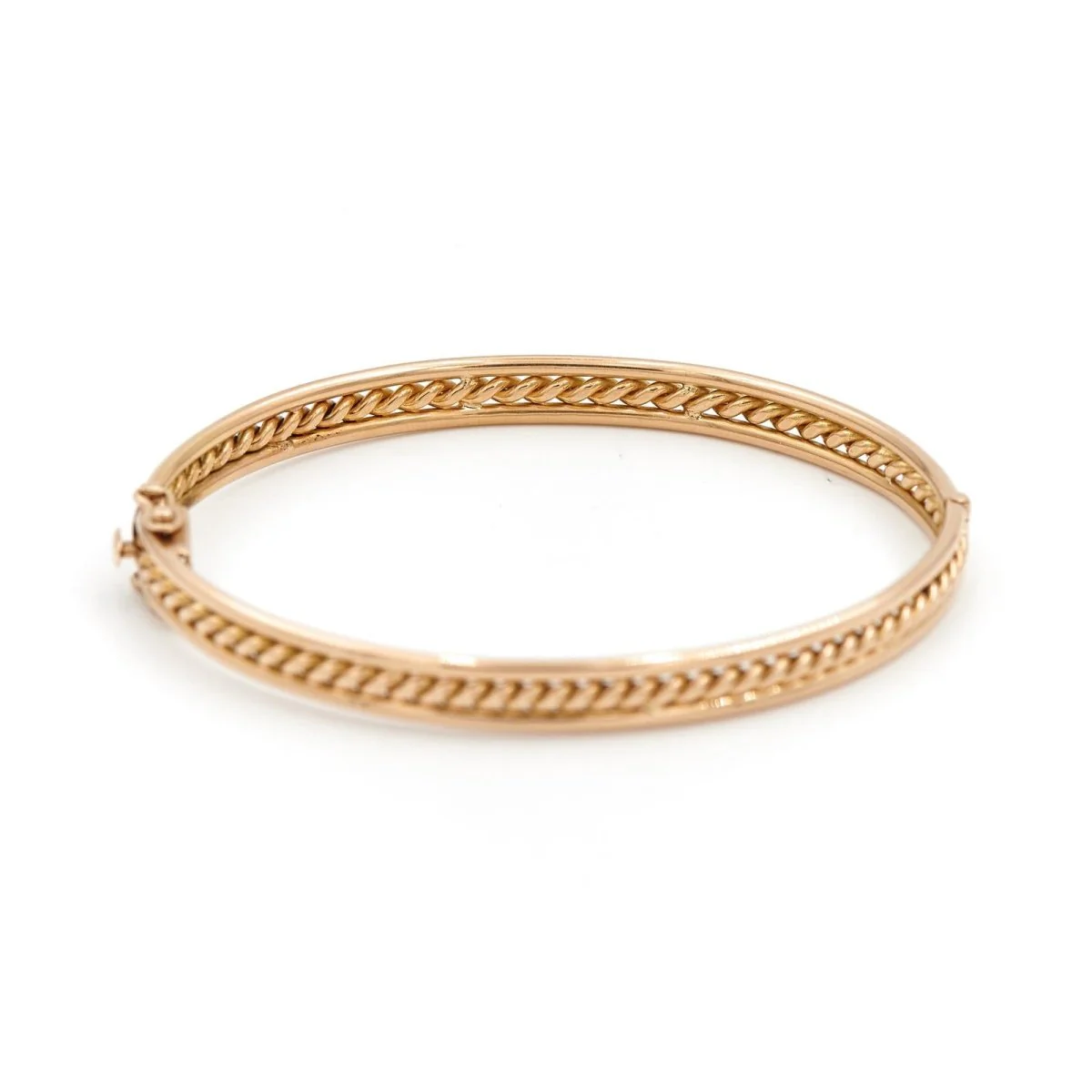 Bracelet Jonc torsade en or jaune - Image 4