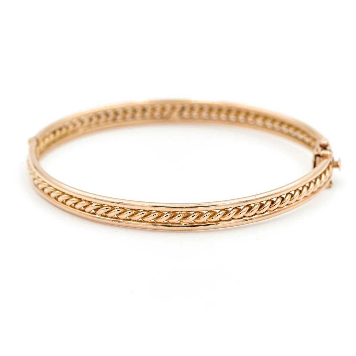Bracelet Jonc torsade en or jaune - Image 6