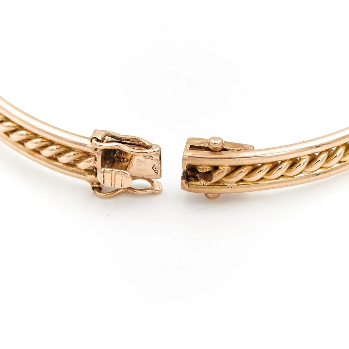 Bracelet Jonc torsade en or jaune - Image 7