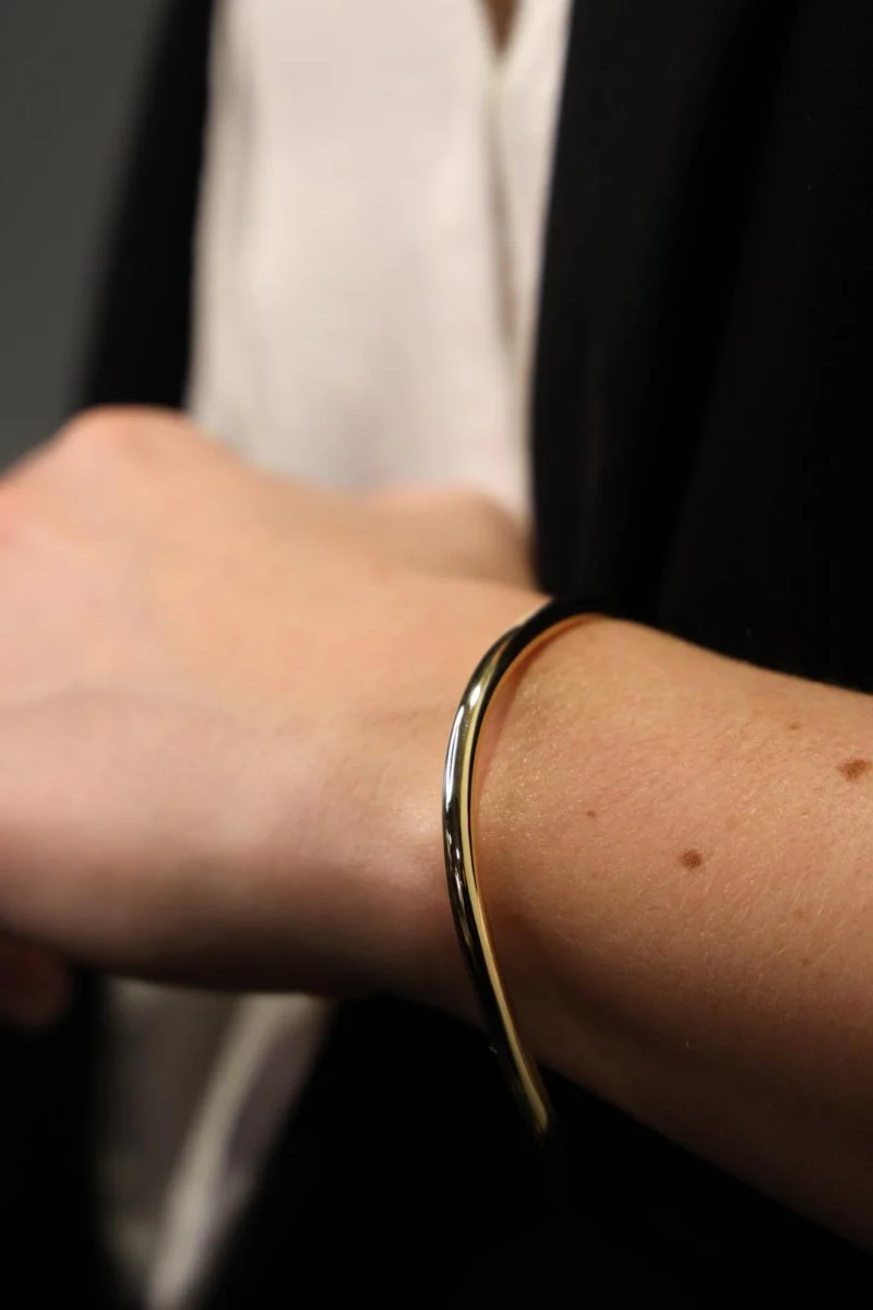 Bracelet Jonc ondulé en or jaune - Image 2