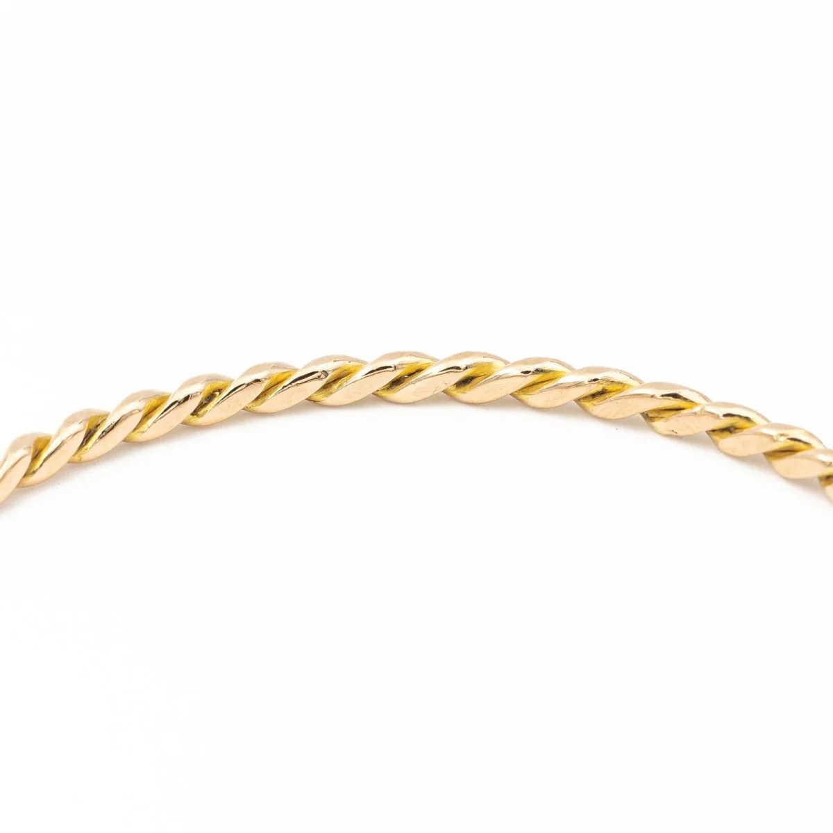 Bracelet Jonc torsadé en or jaune - Image 4