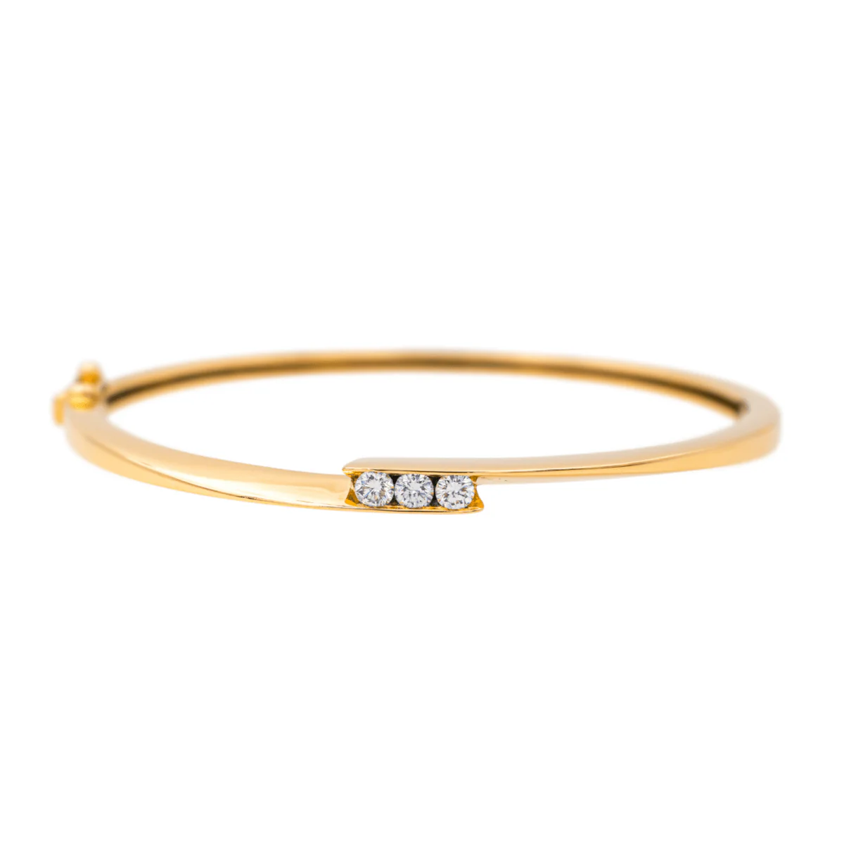 Bracelet Jonc en or jaune et diamants