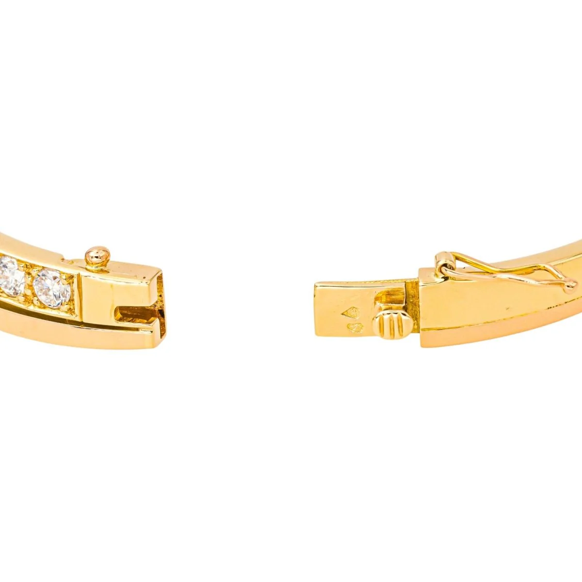 Bracelet Jonc en or jaune et diamants - Image 6