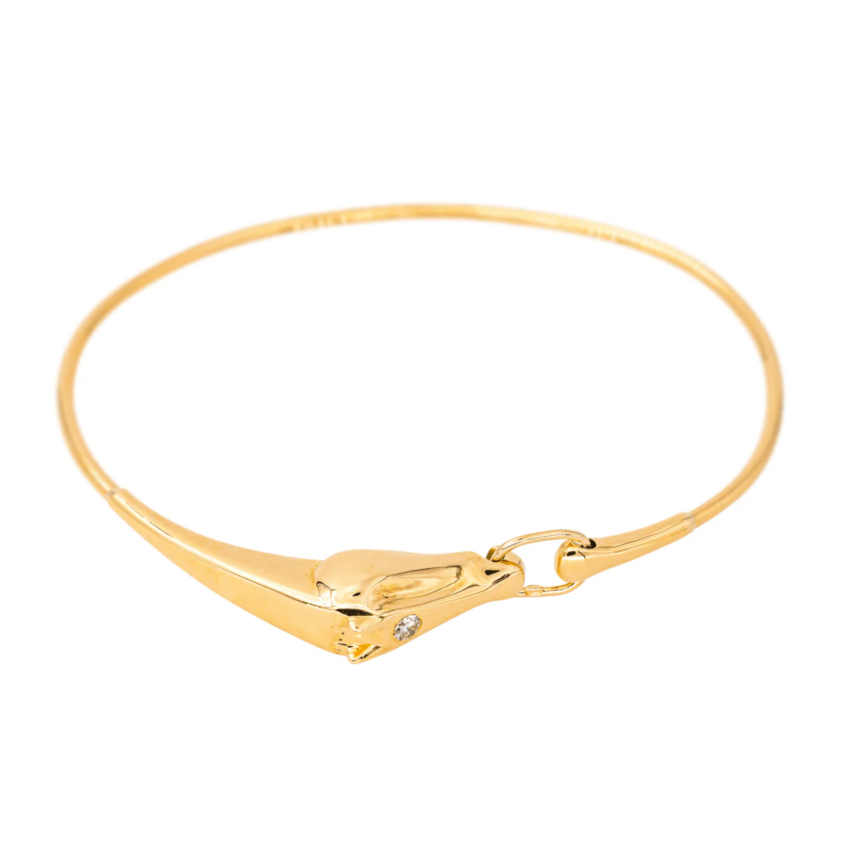 Bracelet Jonc en or jaune et diamant