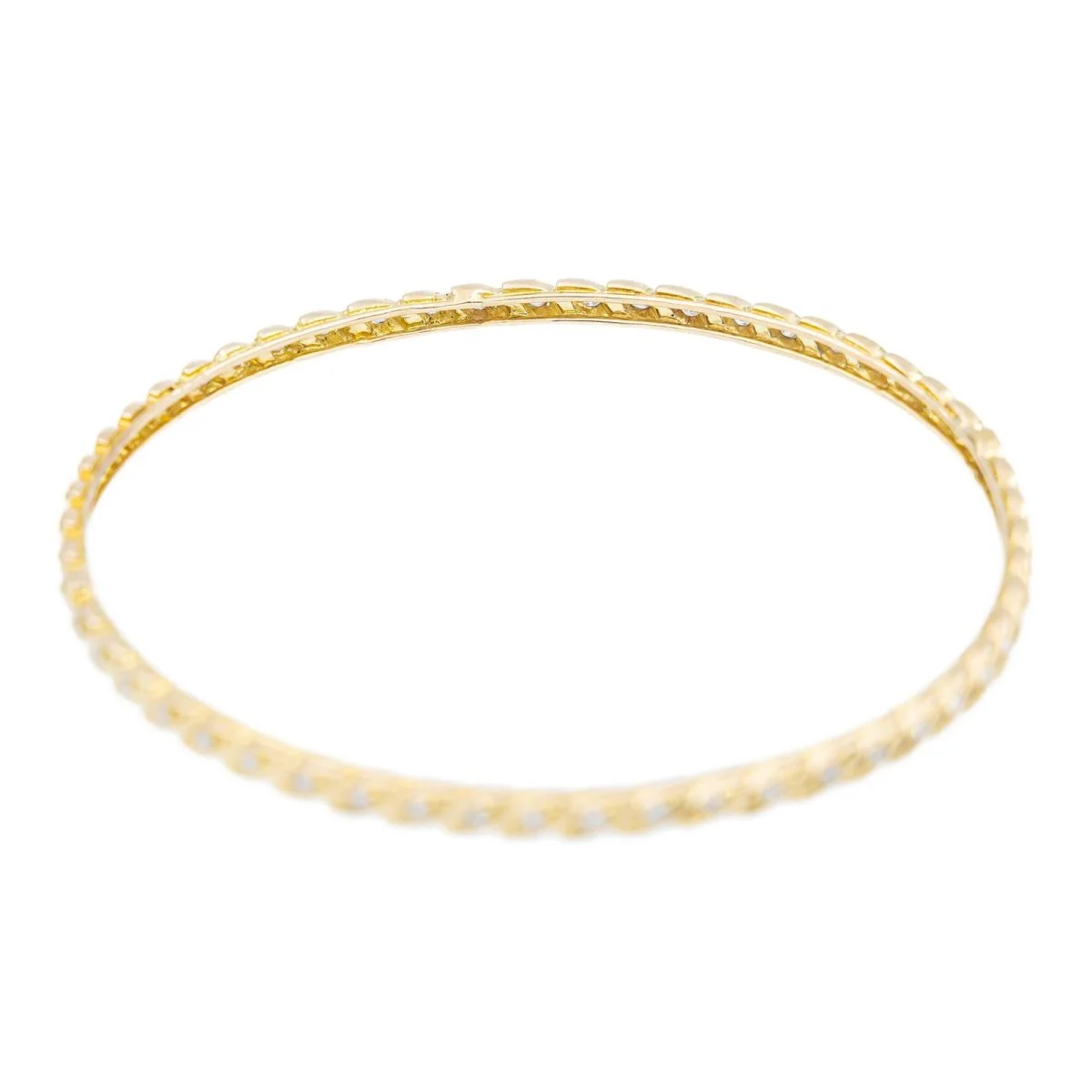 Bracelet Jonc Or jaune Diamant - Image 6