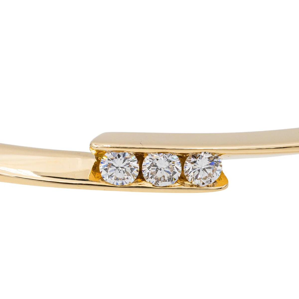 Bracelet Jonc en or jaune et diamant - Image 3