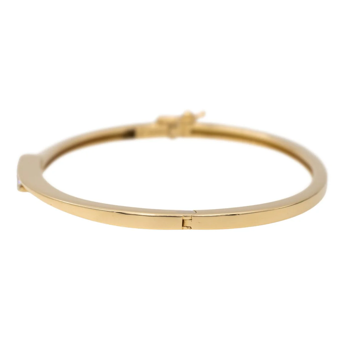 Bracelet Jonc en or jaune et diamant - Image 4