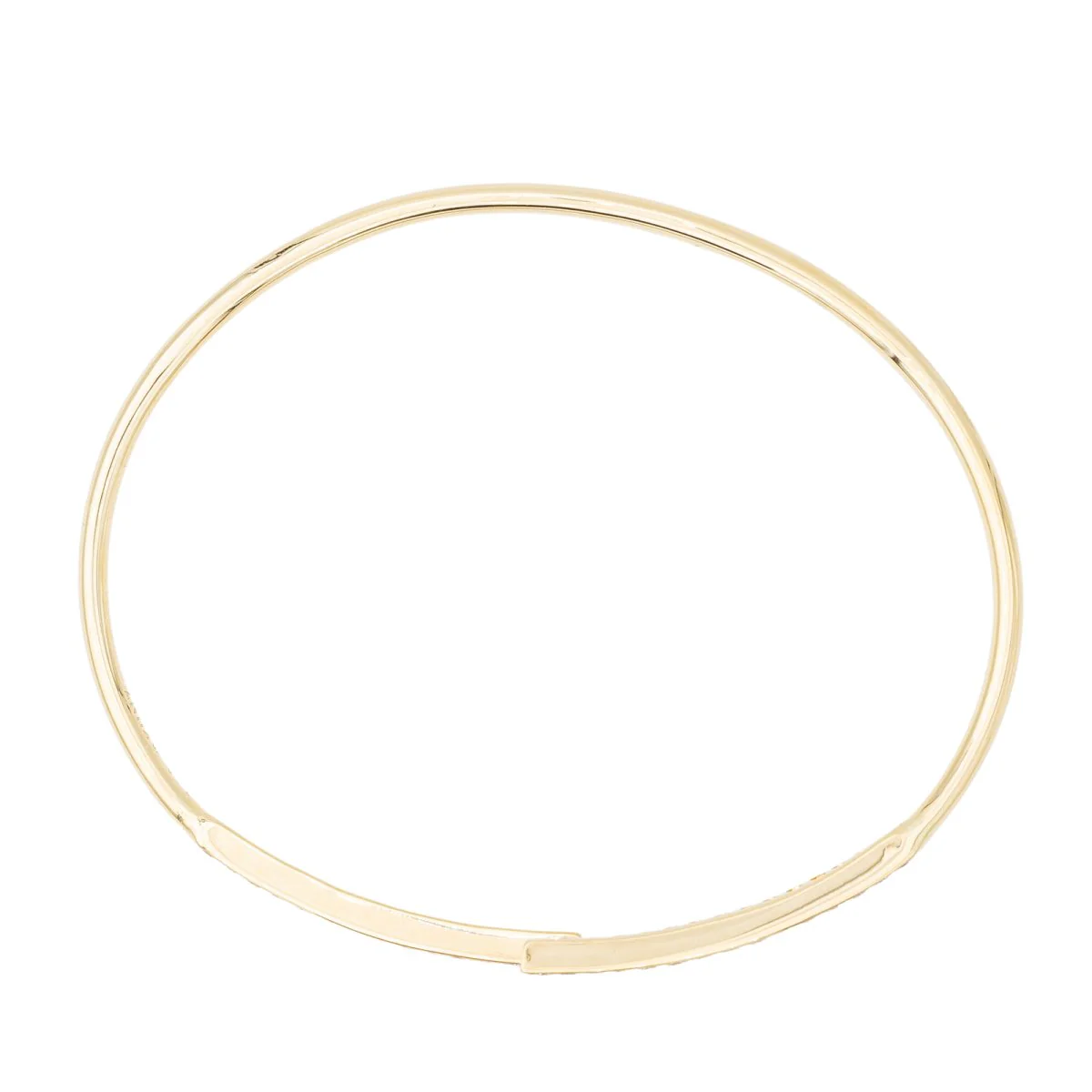 Bracelet jonc en or jaune et diamants - Image 4