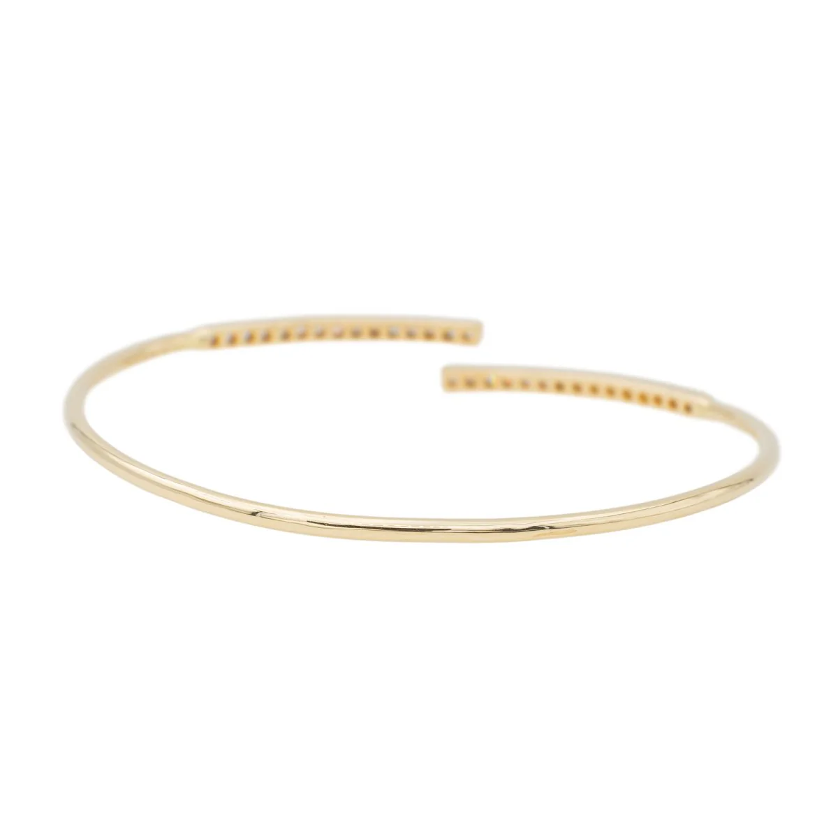 Bracelet jonc en or jaune et diamants - Image 5