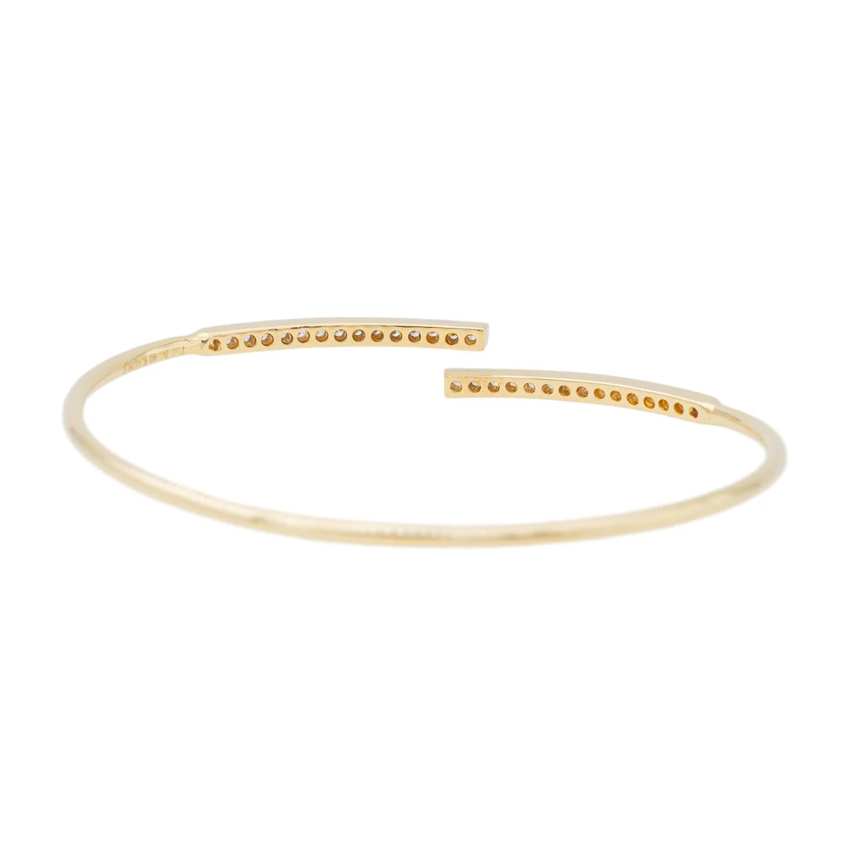 Bracelet jonc en or jaune et diamants - Image 6