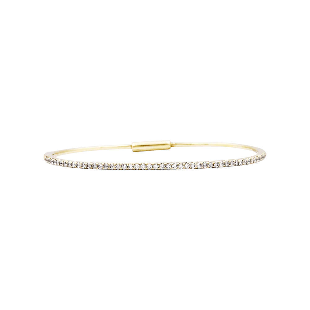 Bracelet Jonc en or jaune et diamants