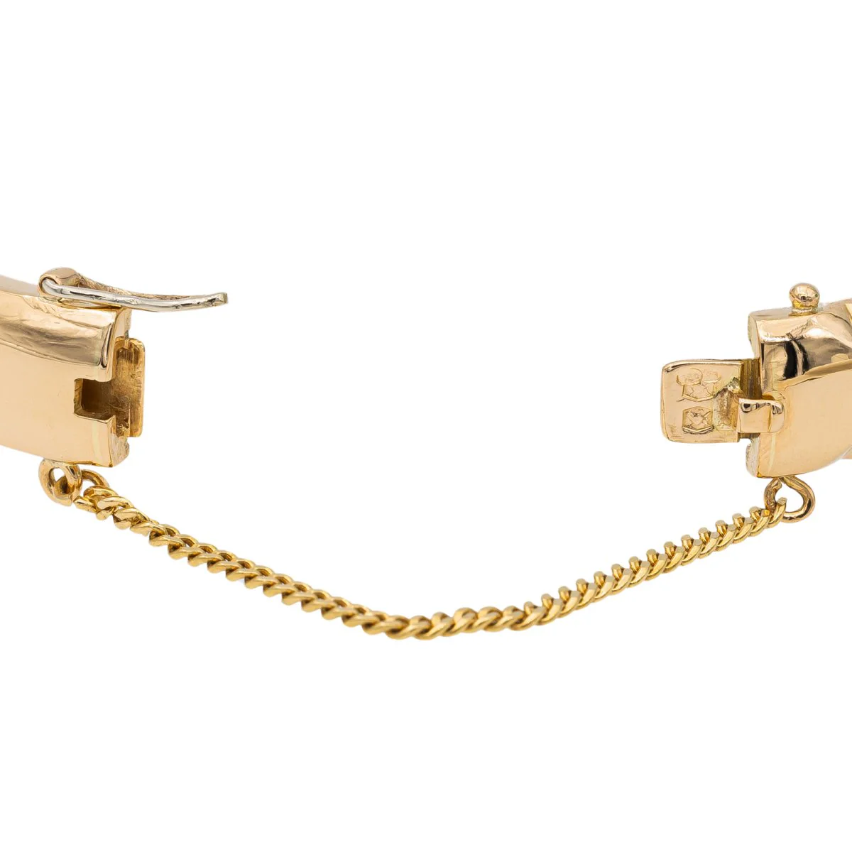Bracelet Jonc en or jaune jade et diamants - Image 6