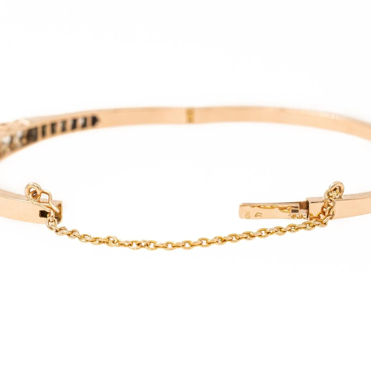 Bracelet Jonc Or rose Diamant - Image 6