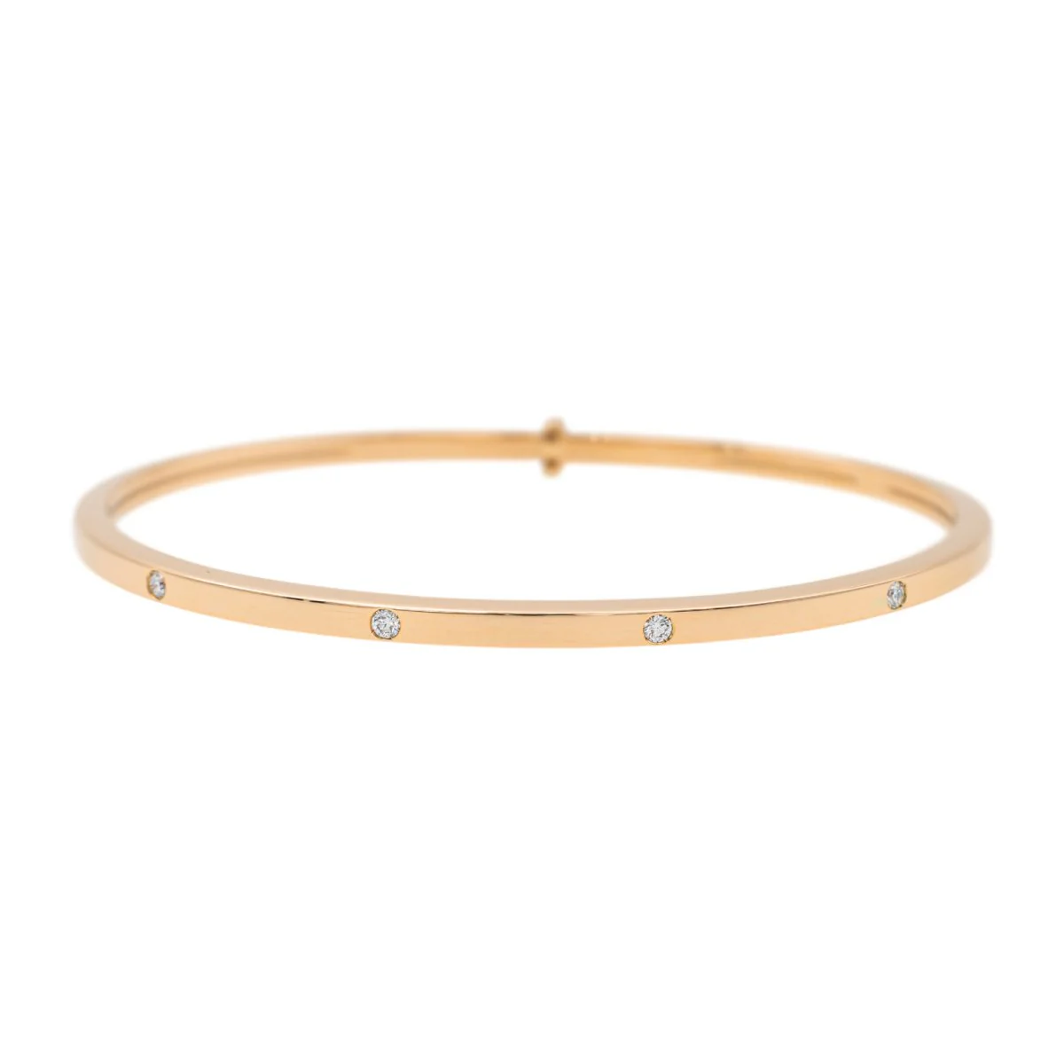 Bracelet Jonc Diamant en Or Rose