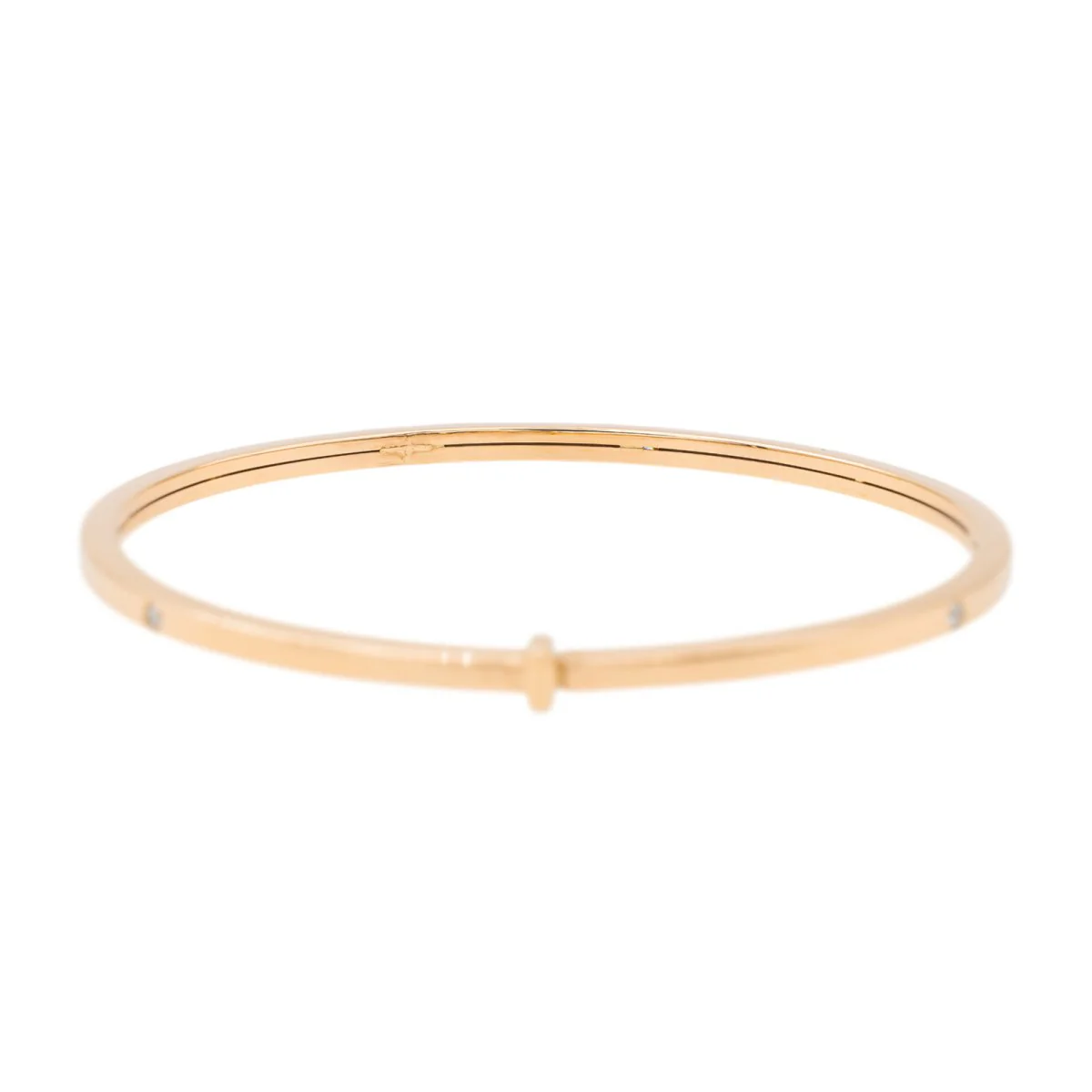 Bracelet Jonc Diamant en Or Rose - Image 6