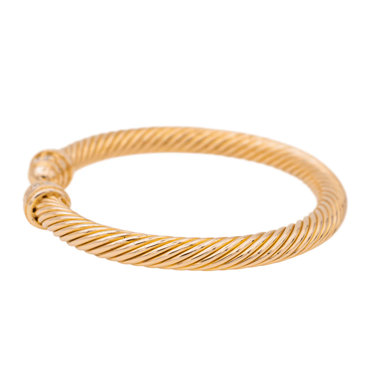 Bracelet Jonc en or rose et diamants - Image 5