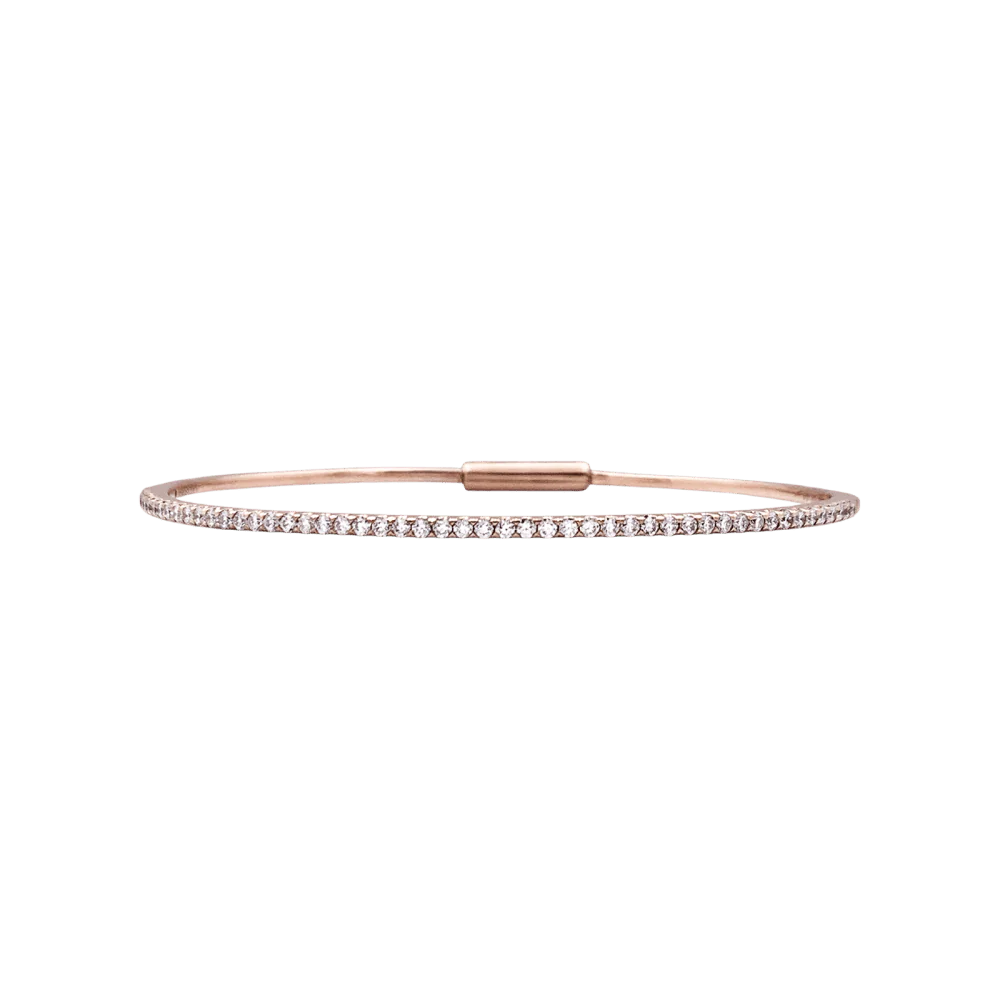 Bracelet Jonc en or rose et diamants