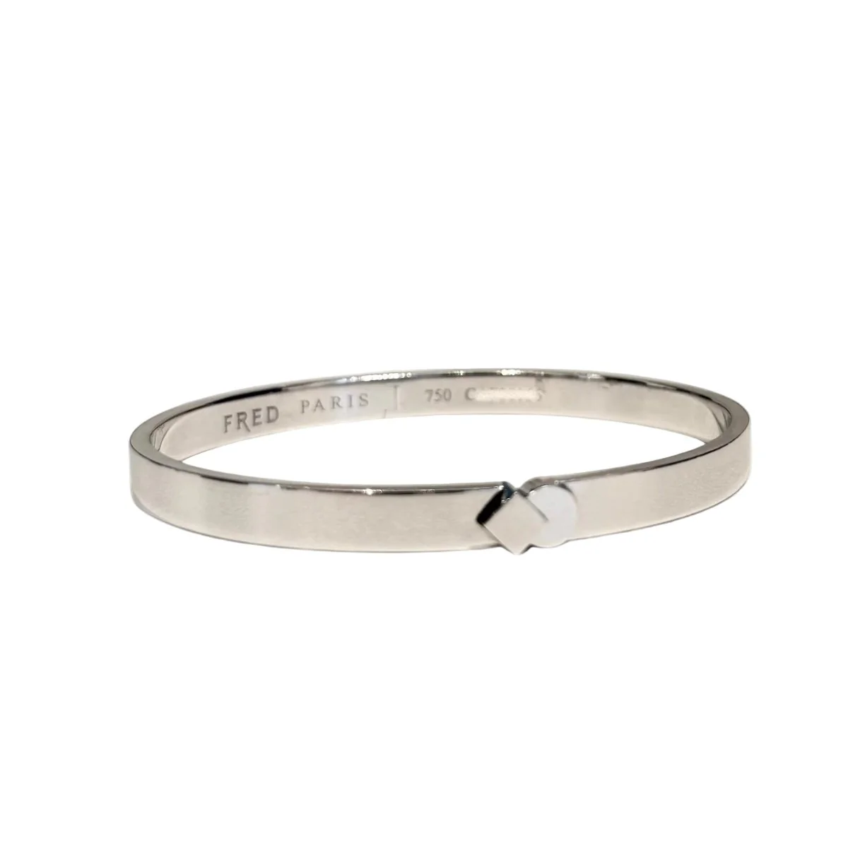 Bracelet Jonc FRED en or blanc - Image 3