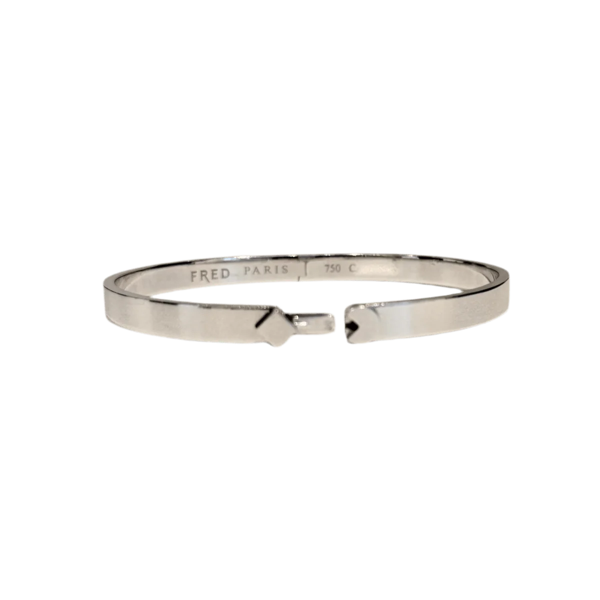 Bracelet Jonc FRED en or blanc - Image 3
