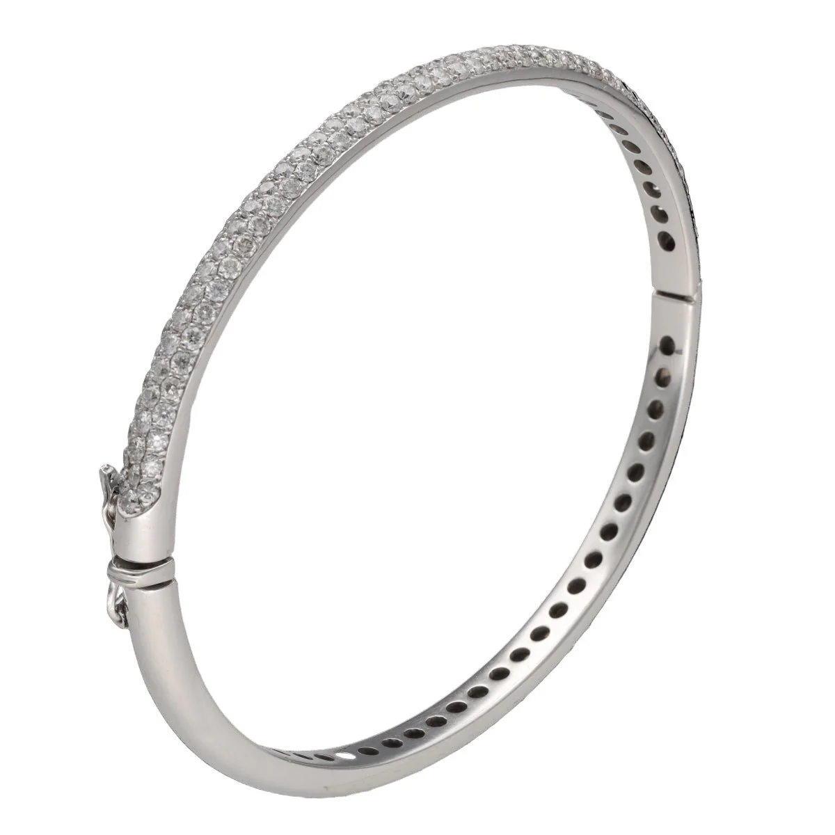Bracelet Jonc en or blanc et diamants