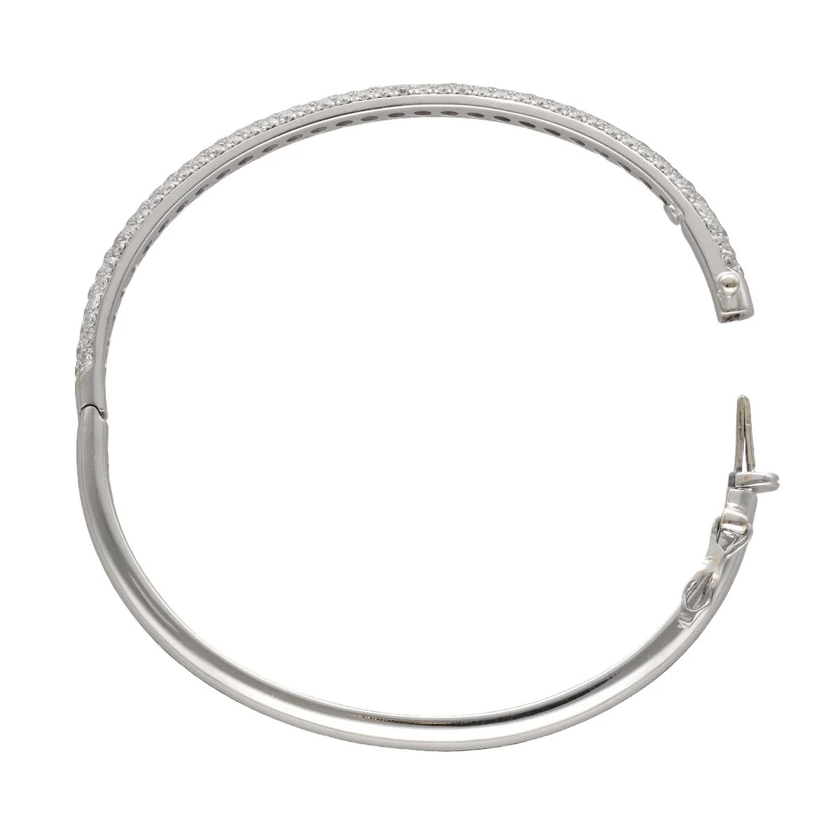 Bracelet Jonc en or blanc et diamants - Image 2