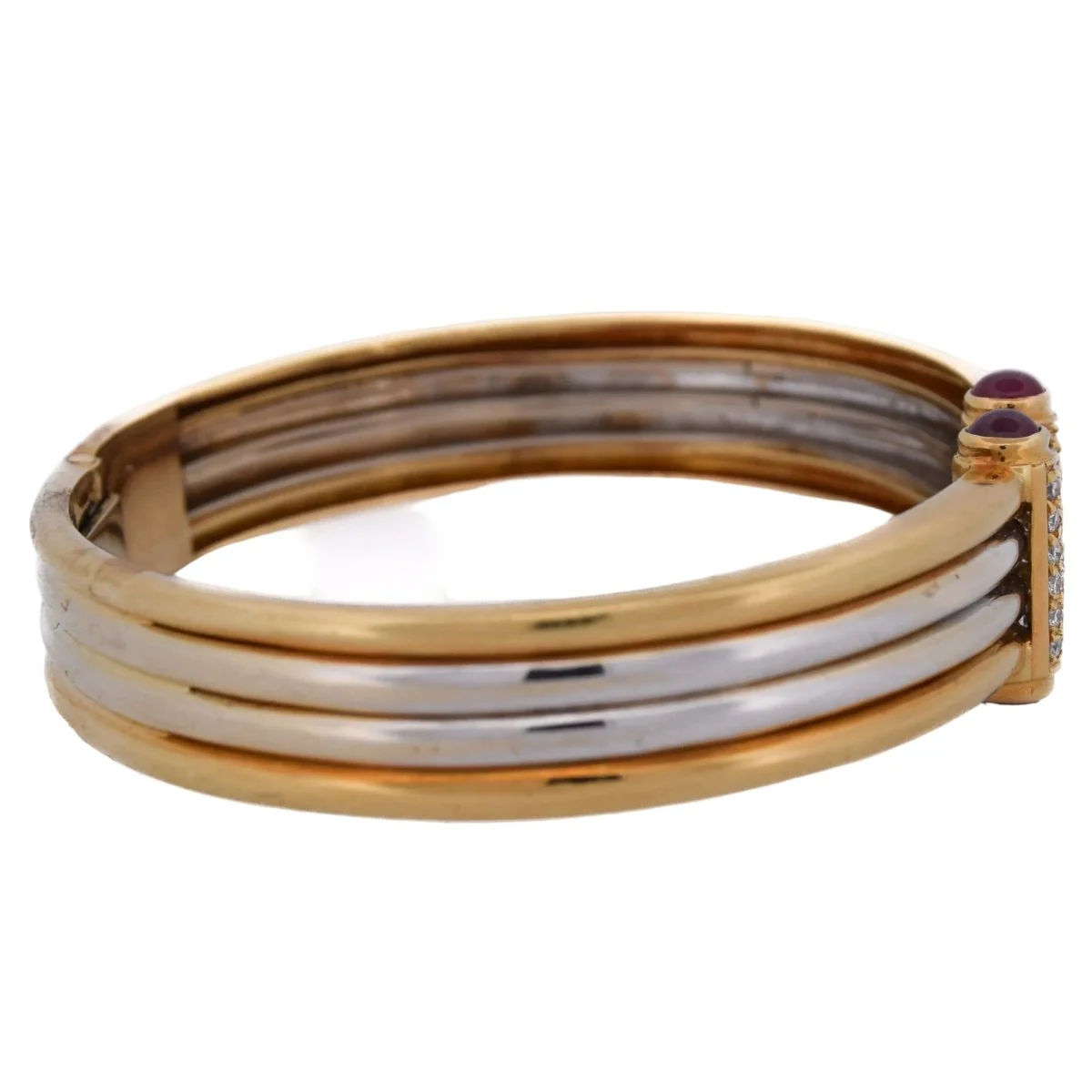 Bracelet Jonc PIAGET en or jaune, rubis et diamants - Image 5