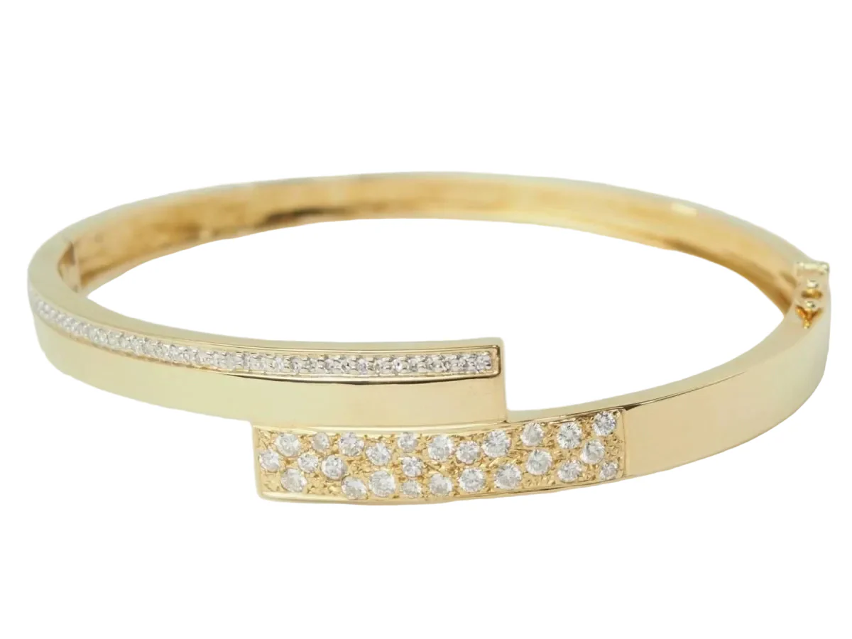 Bracelet Jonc en or jaune et diamants