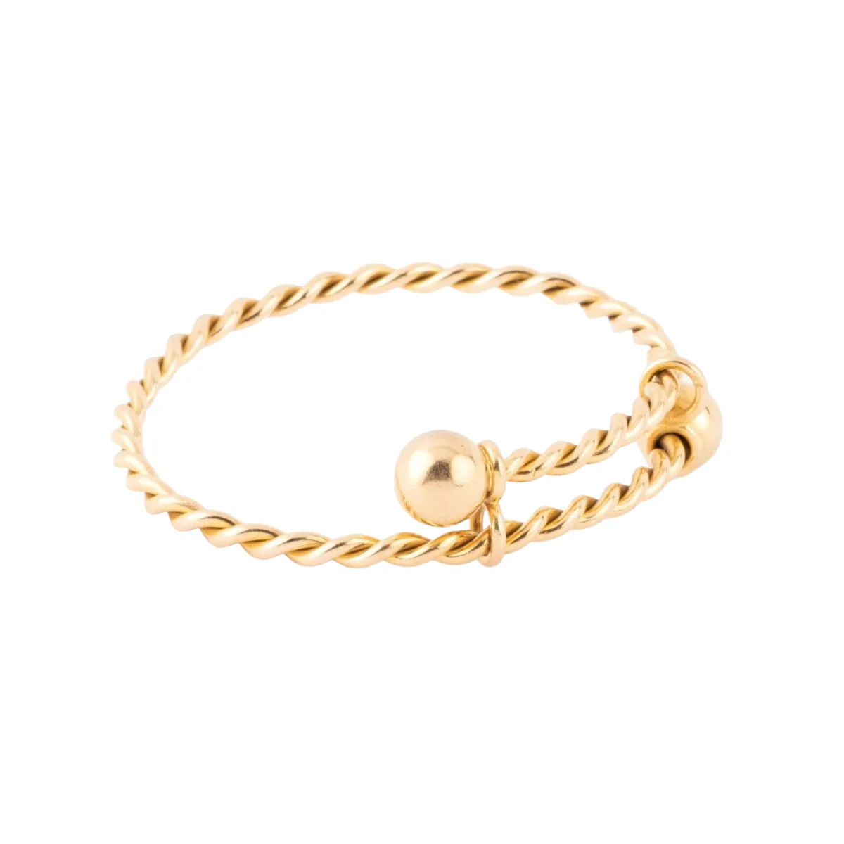Bracelet jonc en or jaune torsadé - Image 3