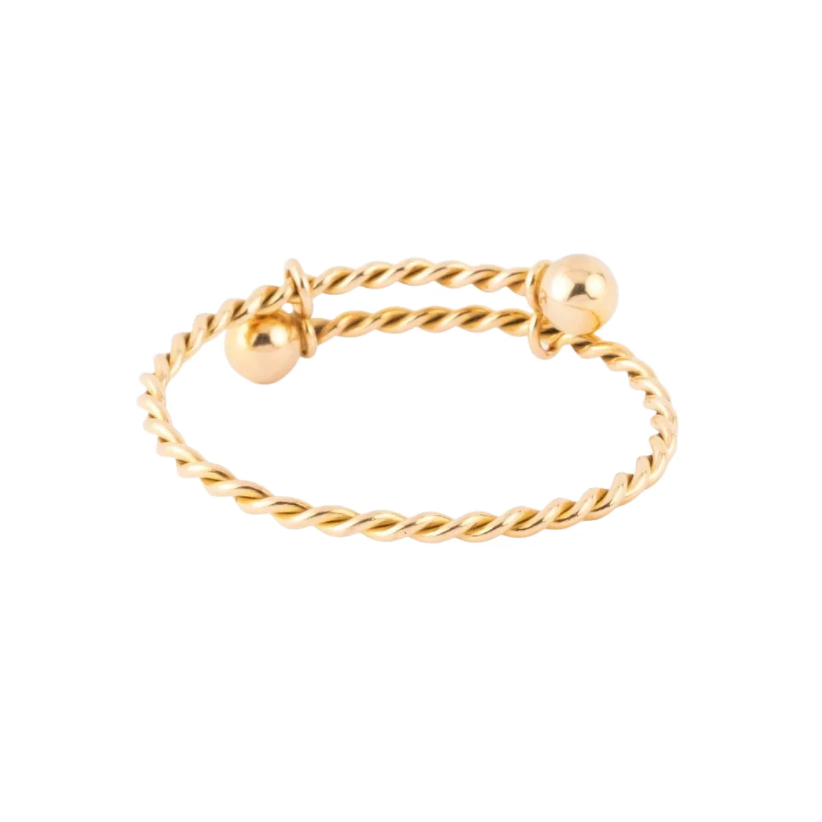 Bracelet jonc en or jaune torsadé - Image 4