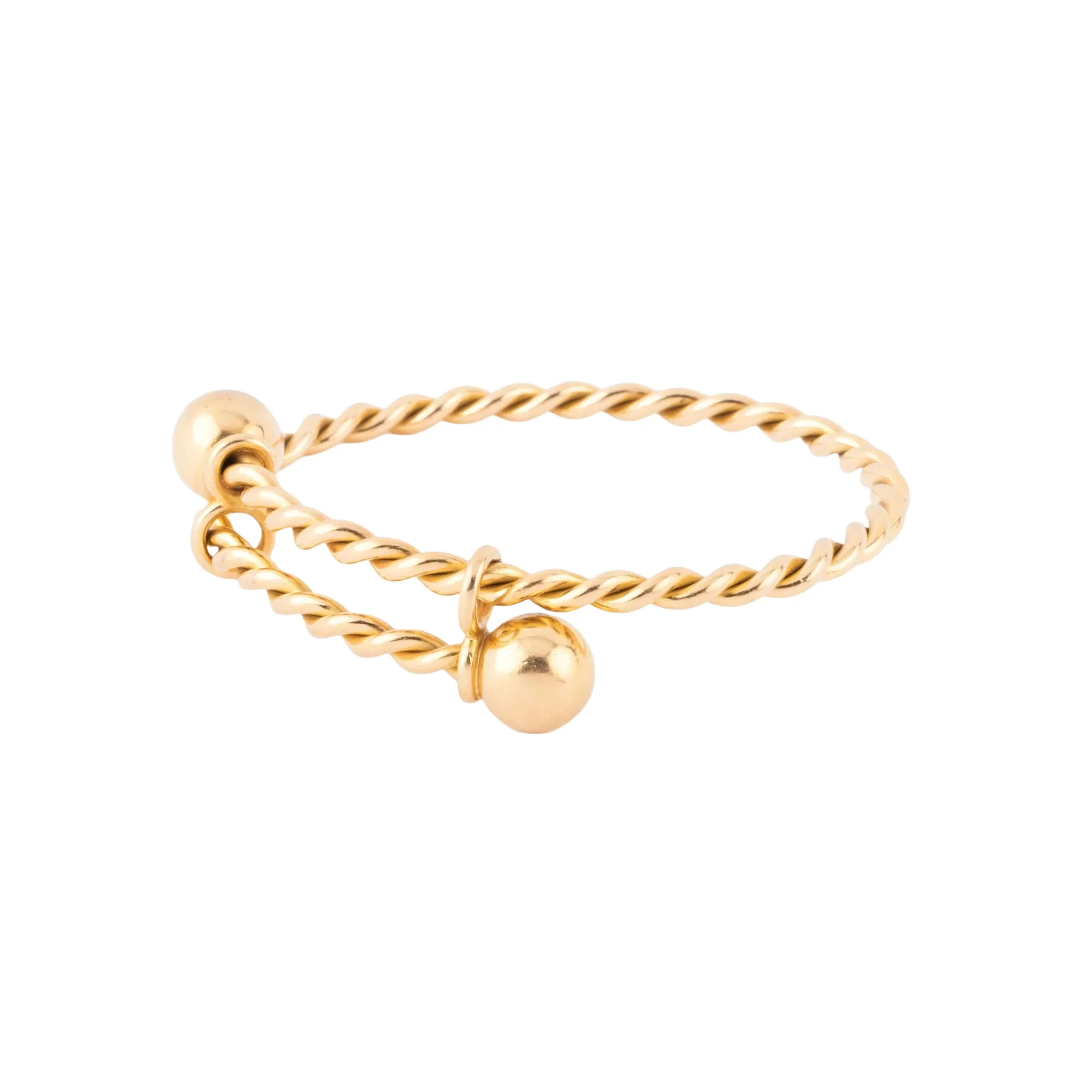 Bracelet jonc en or jaune torsadé - Image 5