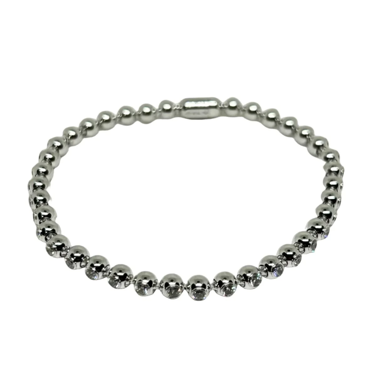 Bracelet Ligne CARTIER en or blanc et diamants