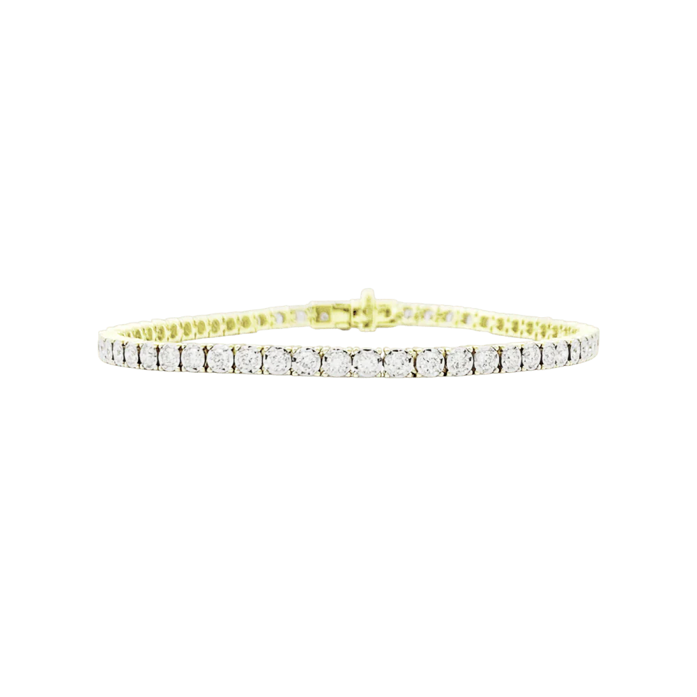 Bracelet Ligne en or blanc, or jaune et diamants