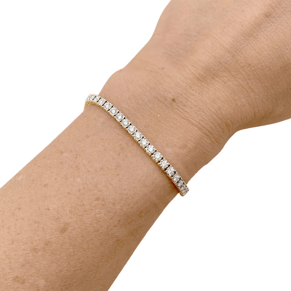 Bracelet Ligne en or blanc, or jaune et diamants - Image 2
