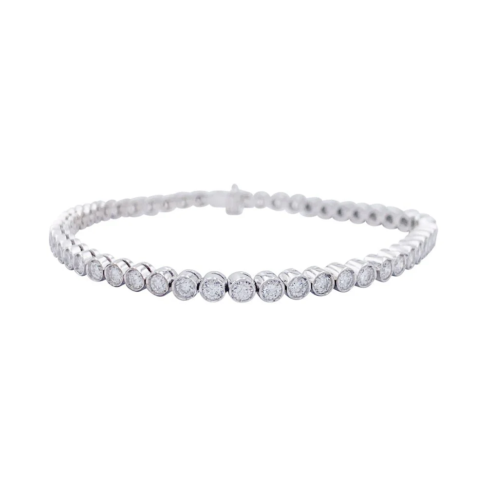 Bracelet Ligne en or blanc et diamants