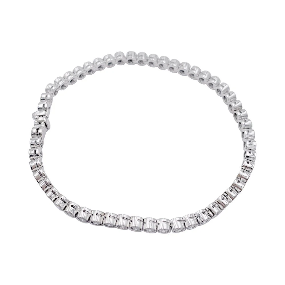 Bracelet Ligne en or blanc et diamants - Image 3