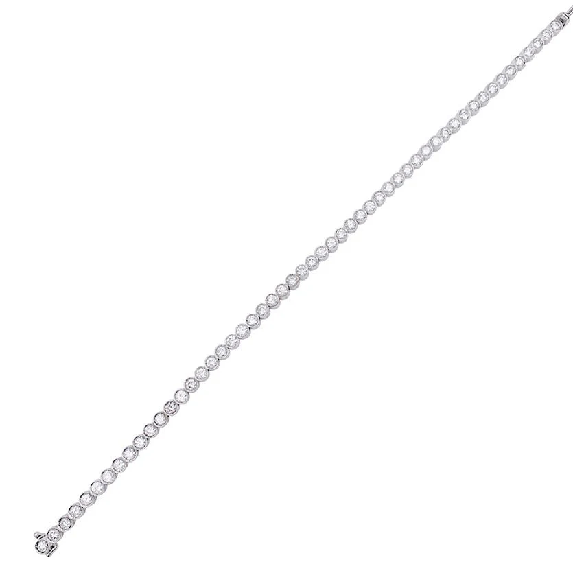 Bracelet Ligne en or blanc et diamants - Image 4