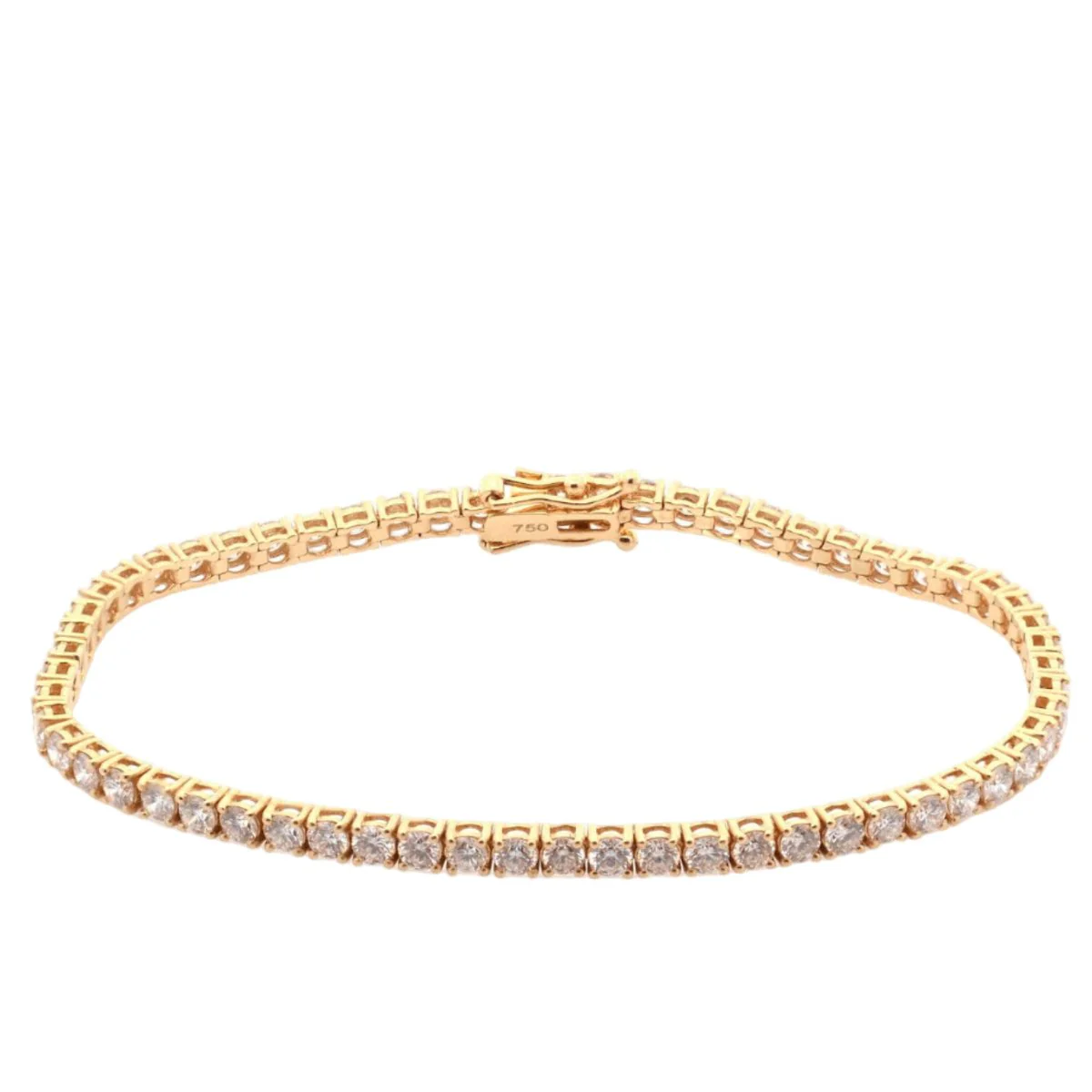 Bracelet Ligne en or jaune et diamants