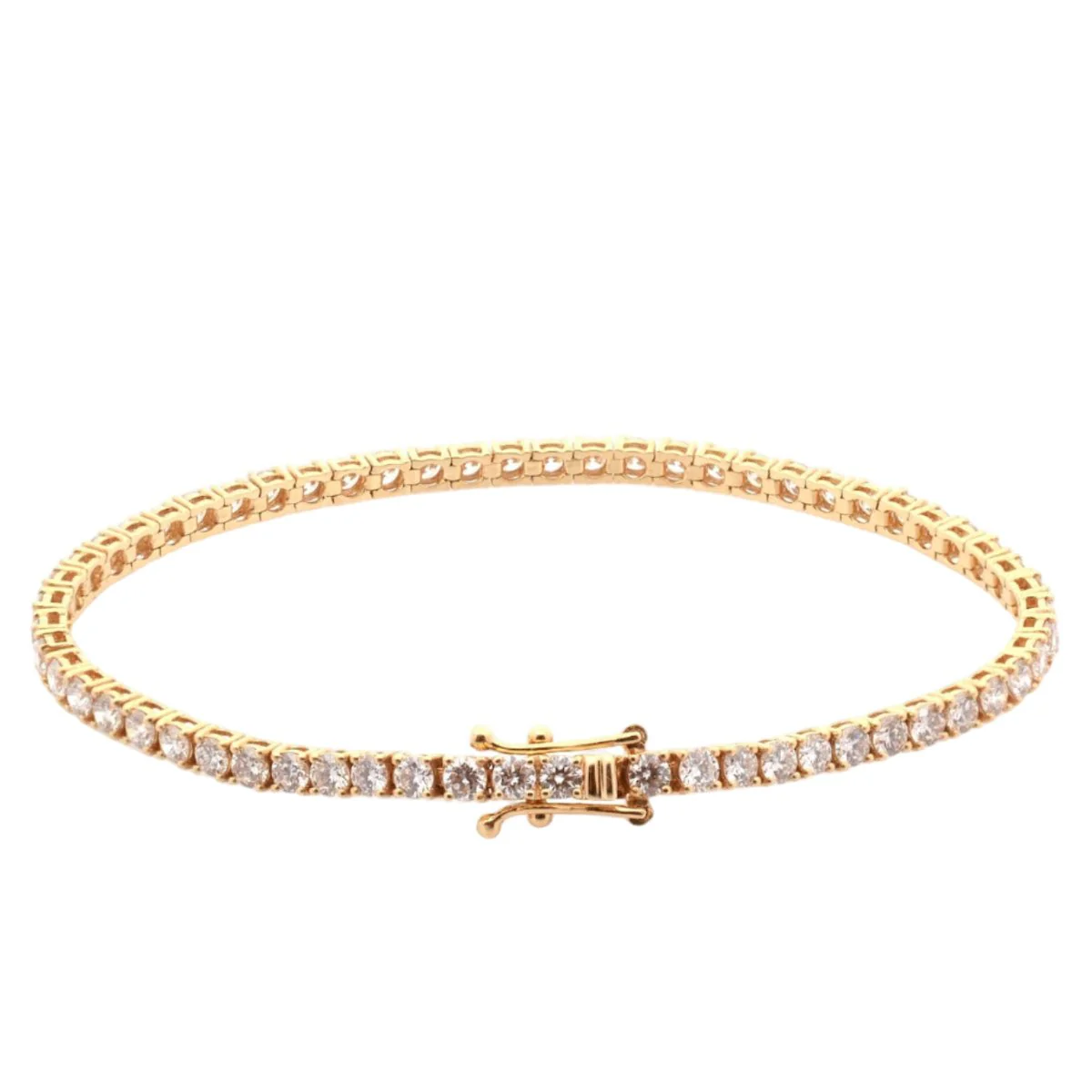 Bracelet Ligne en or jaune et diamants - Image 2