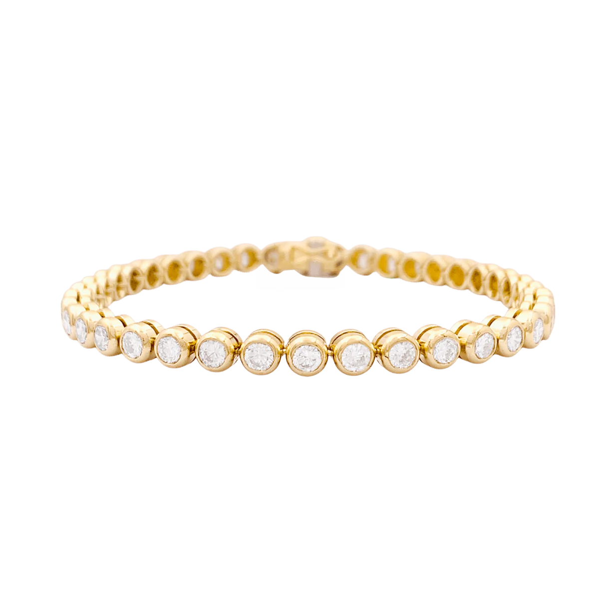 Bracelet Ligne en or jaune et diamants