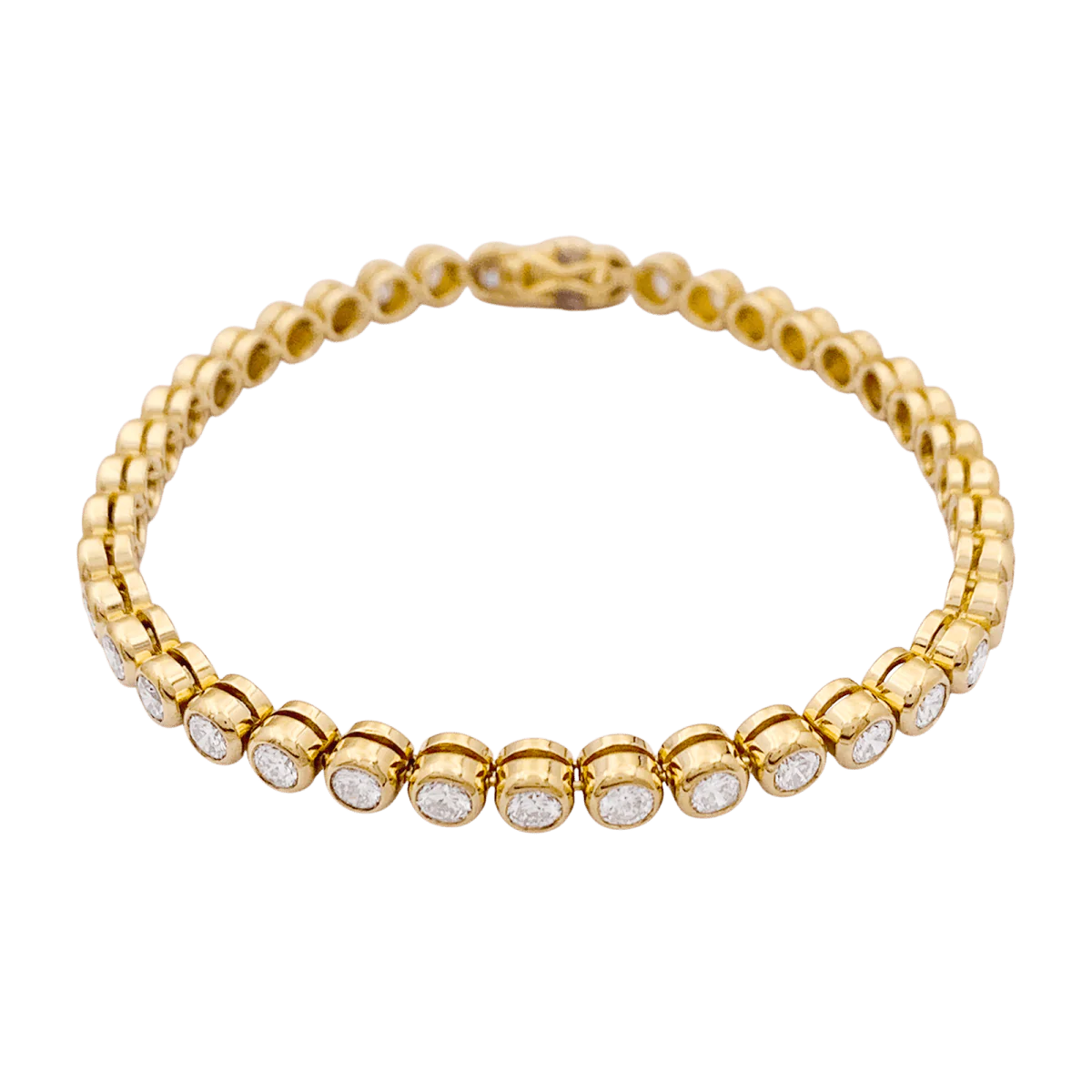 Bracelet Ligne en or jaune et diamants - Image 3