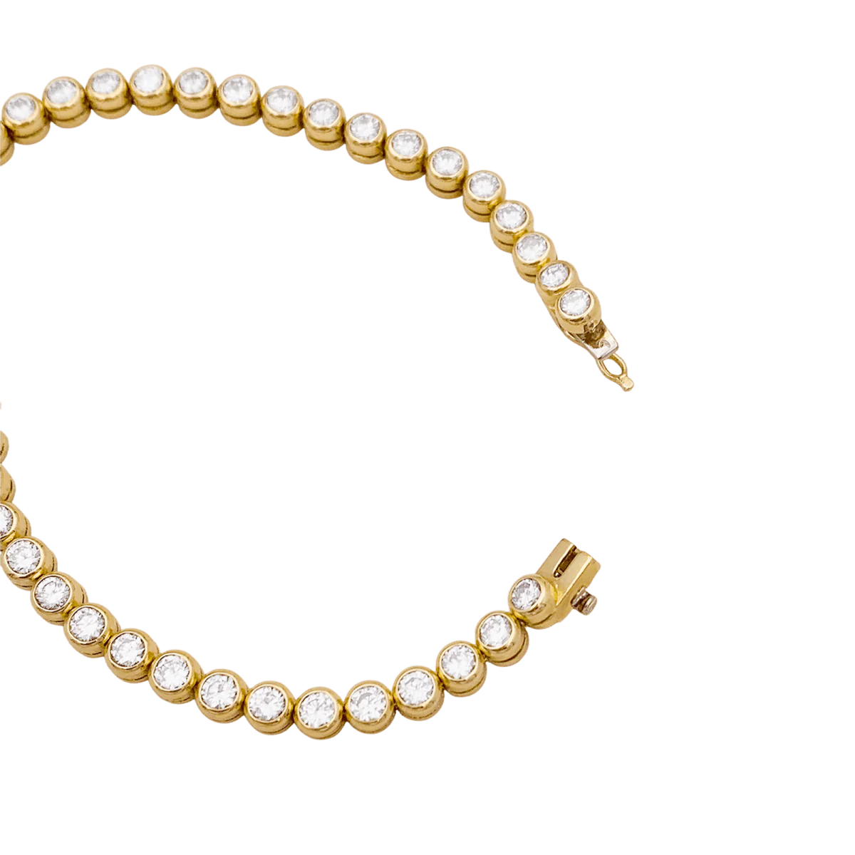 Bracelet Ligne en or jaune et diamants - Image 4