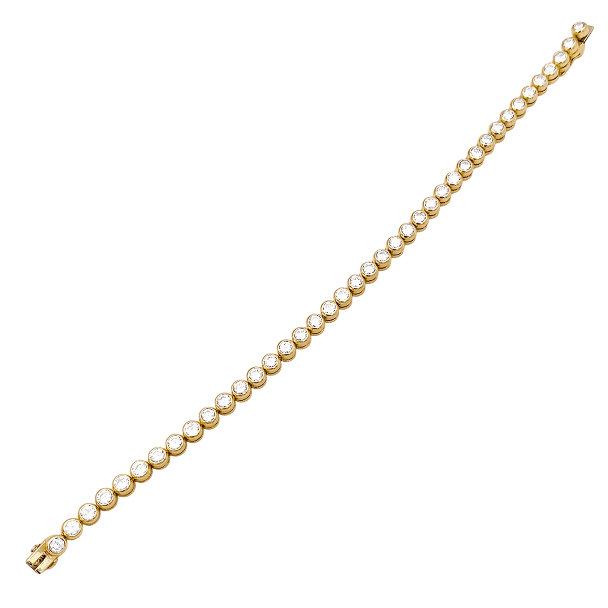 Bracelet Ligne en or jaune et diamants - Image 5